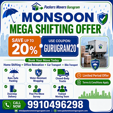 Current shifting offer from Packers Movers Gurugram